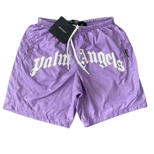 PALM ANGELS LIGHT PURPLE SHORTS