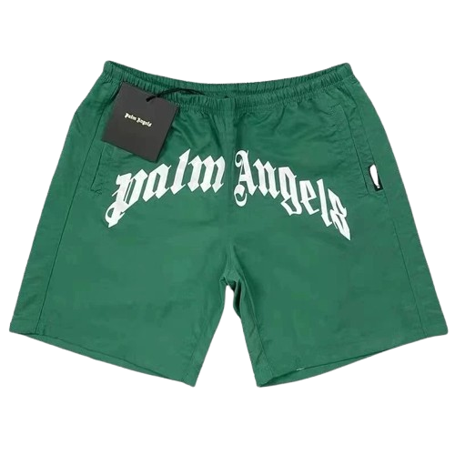 PALM ANGELS GREEN SHORTS