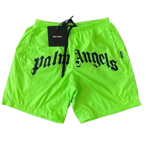 PALM ANGELS LIME GREEN SHORTS