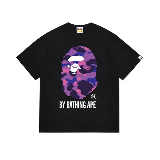 BAPE T-SHIRT PURPLE BLACK