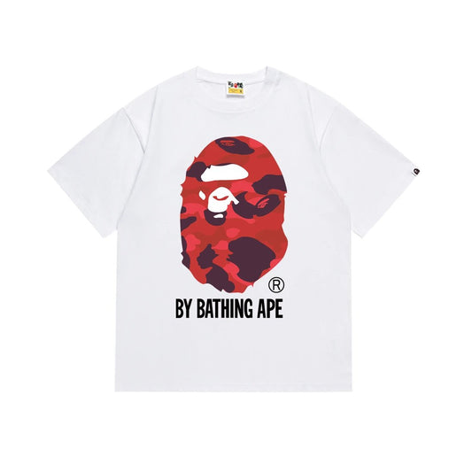 BAPE T-SHIRT RED AND WHITE